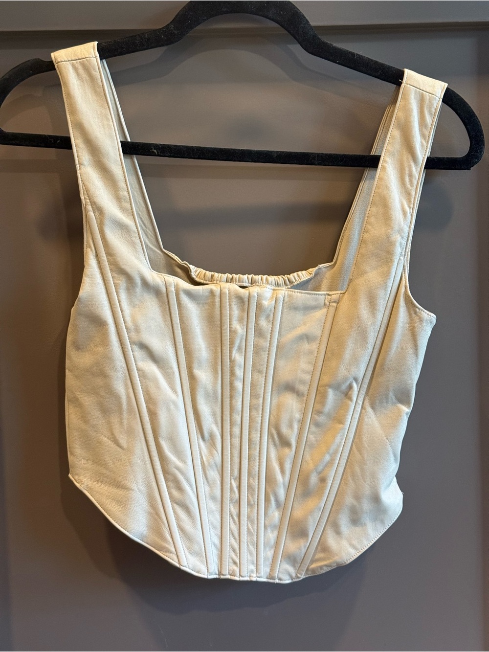 Women’s Cream Corset-Style Tank Top